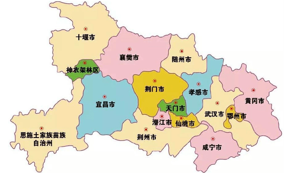 广州到湖北物流专线途径市县区域图 广州到湖北物流专线途径市县区域图
