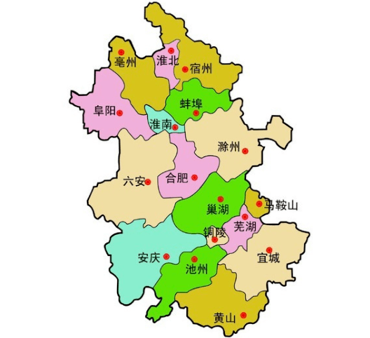 广州到安徽物流专线抵达市县区域图 广州到安徽物流专线抵达市县区域图