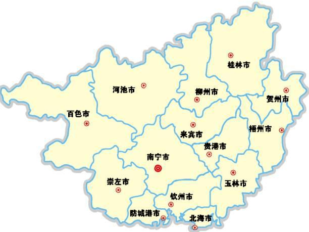 广州到广西物流专线抵达市县区域图 广州到广西物流专线抵达市县区域图