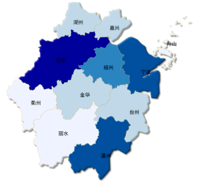 广州到浙江货运专线抵达市县分布图 广州到浙江货运专线抵达市县分布图