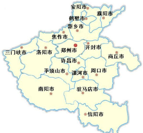 广州到河南货运专线抵达市县分布图
